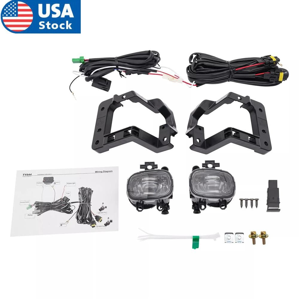 ya 13 5.27.2 Car Fog Lights Front Lamps w/ Wiring PC Kit For 2023 2024 for Nissan Pathfinder