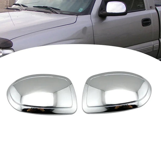 ya 1 8.5.3 For 1999-2006 for Chevy Silverado for GMC for Sierra Chrome Rear View Mirror Covers Overlay