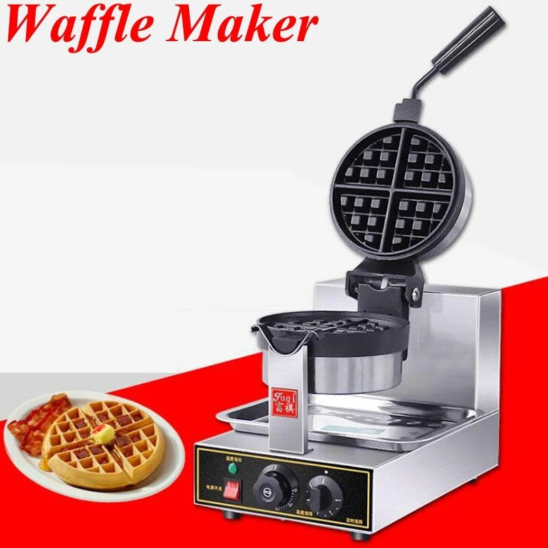 ya 25 Electric Waffle Baking Machine Double-sided Heating Single-head Rotating FY2205A