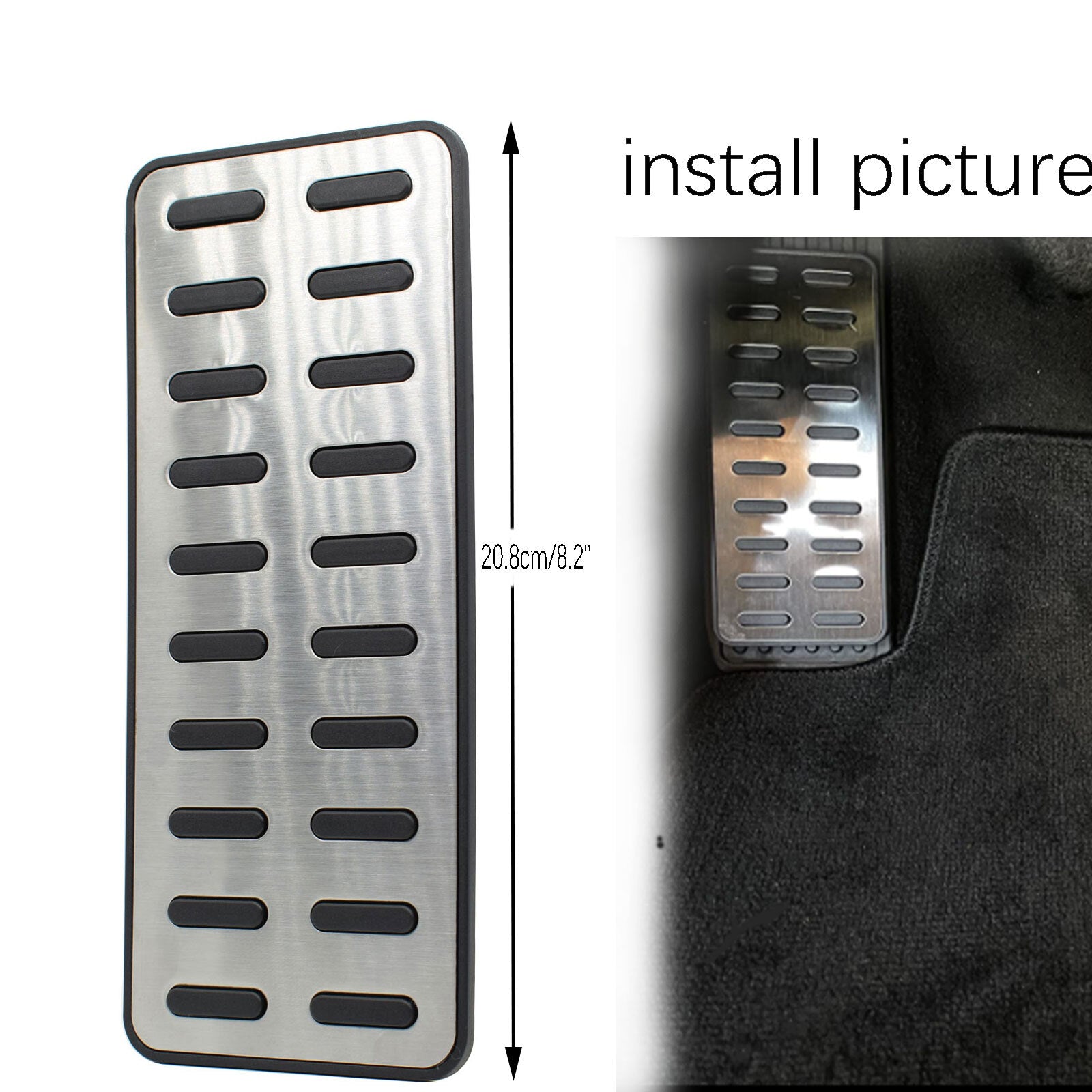 ya 9 6.5.2 for Hyundai for Kia Foot Rest Pedal 304 SS Footrest Stainless Car Non-slip