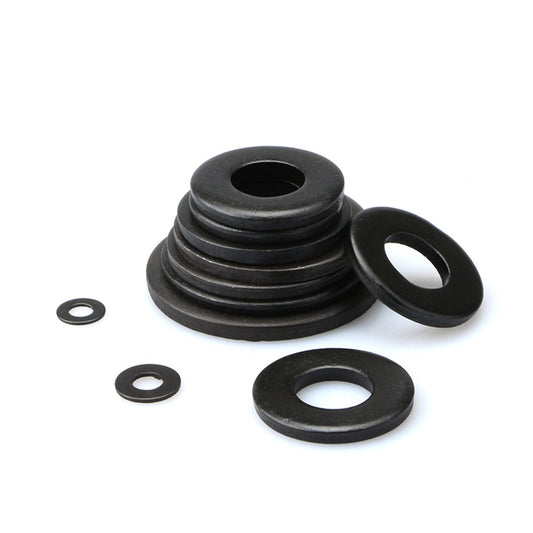 M2 M2.5 M3 M4 M5 M6 M8 Black Carbon Steel Metric Flat Washers Plain Gasket