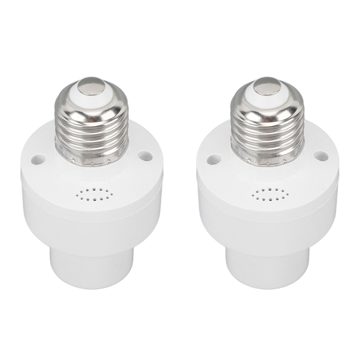 ya 14 ? White 2PCS Smart Light Bulb Socket Wireless Control Lamp Holder Voice