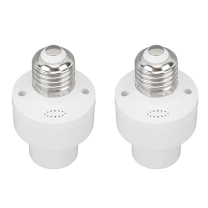 ya 14 ? White 2PCS Smart Light Bulb Socket Wireless Control Lamp Holder Voice