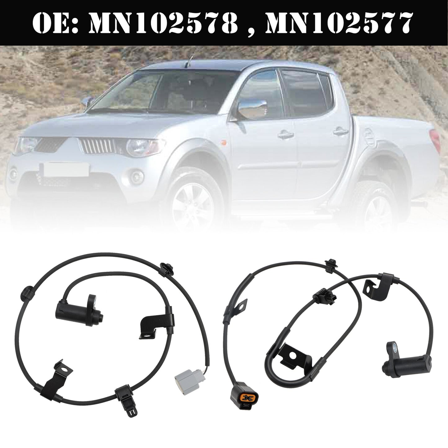 ya 1 8.5.1 2X ABS Wheel Speed Sensor Rear Left & Right For L200 2.5DID B40