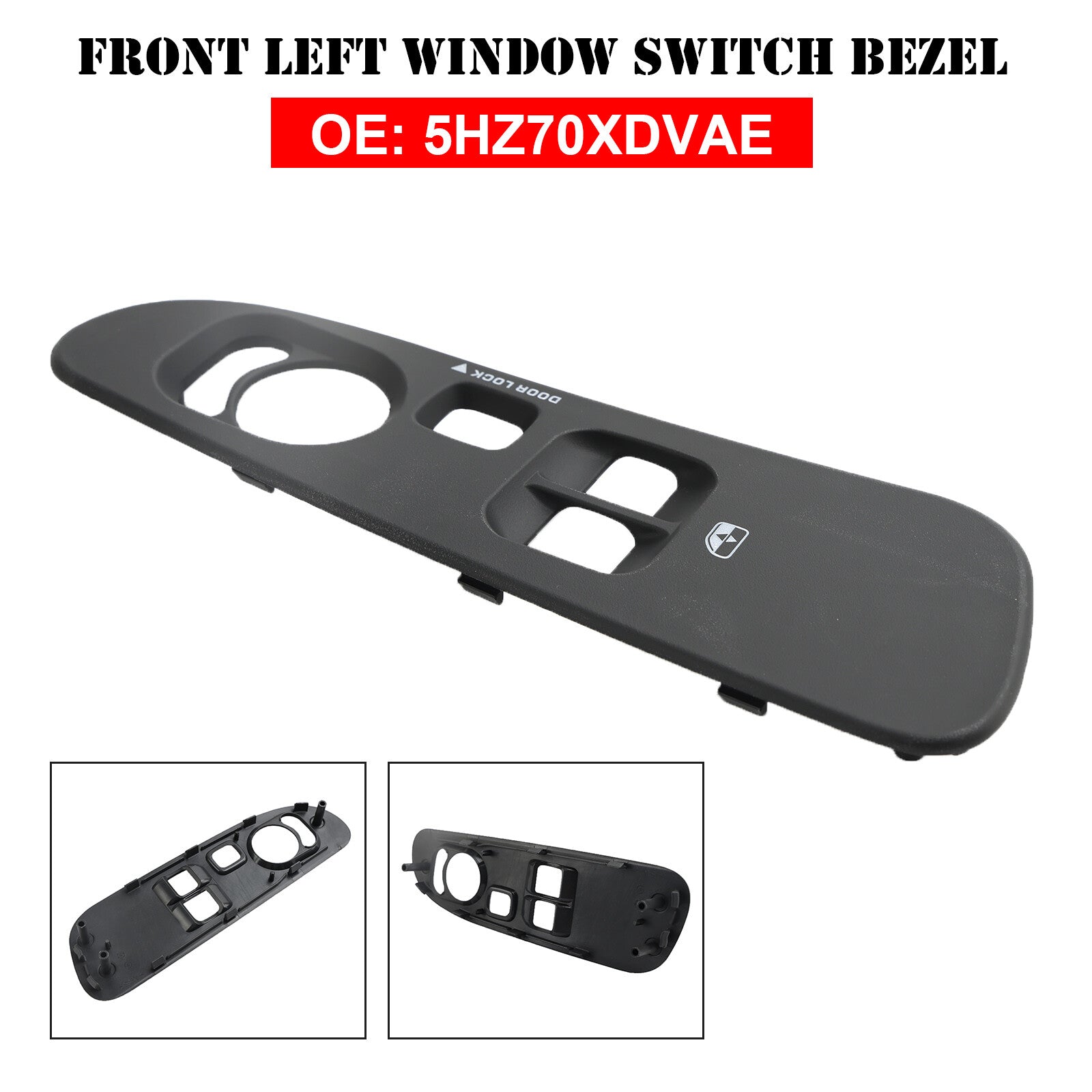 ya 1 8.5.1 Front Left Window Switch Bezel for Dodge for Ram 1500 2005-2009 5HZ70XDVAE #1