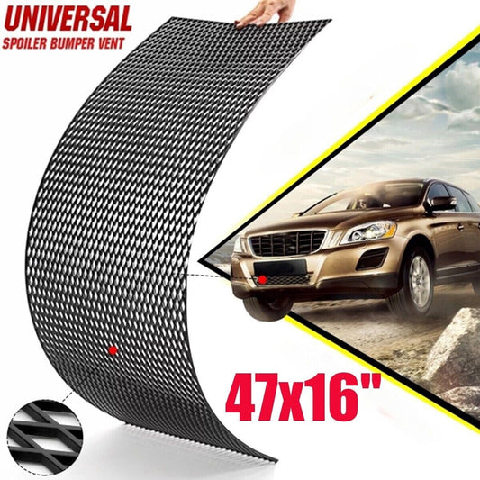 ya 11 10.28 Universal ABS 47''x16'' Car Racing Honeycomb Mesh Grill Spoiler Bumper Vent