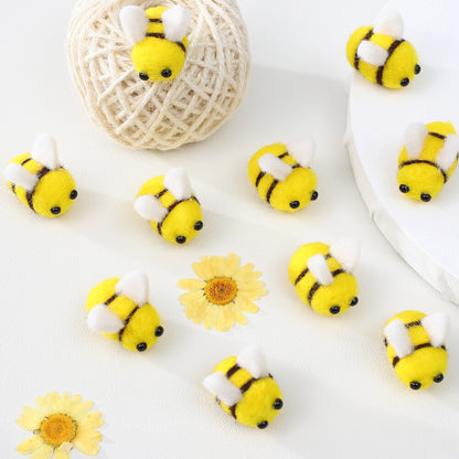 ya 25 24 Pcs Wool Felt Bee Cute Bees for Crafts Baby Cloth Crafting Decoration
