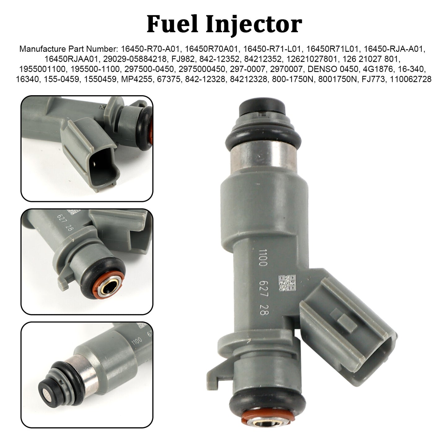 ya 1 8.5.4 1PCS Fuel Injector 16450-R70-A01 For Accord Crosstour MDX 3.0L 3.5L 3.7L V6