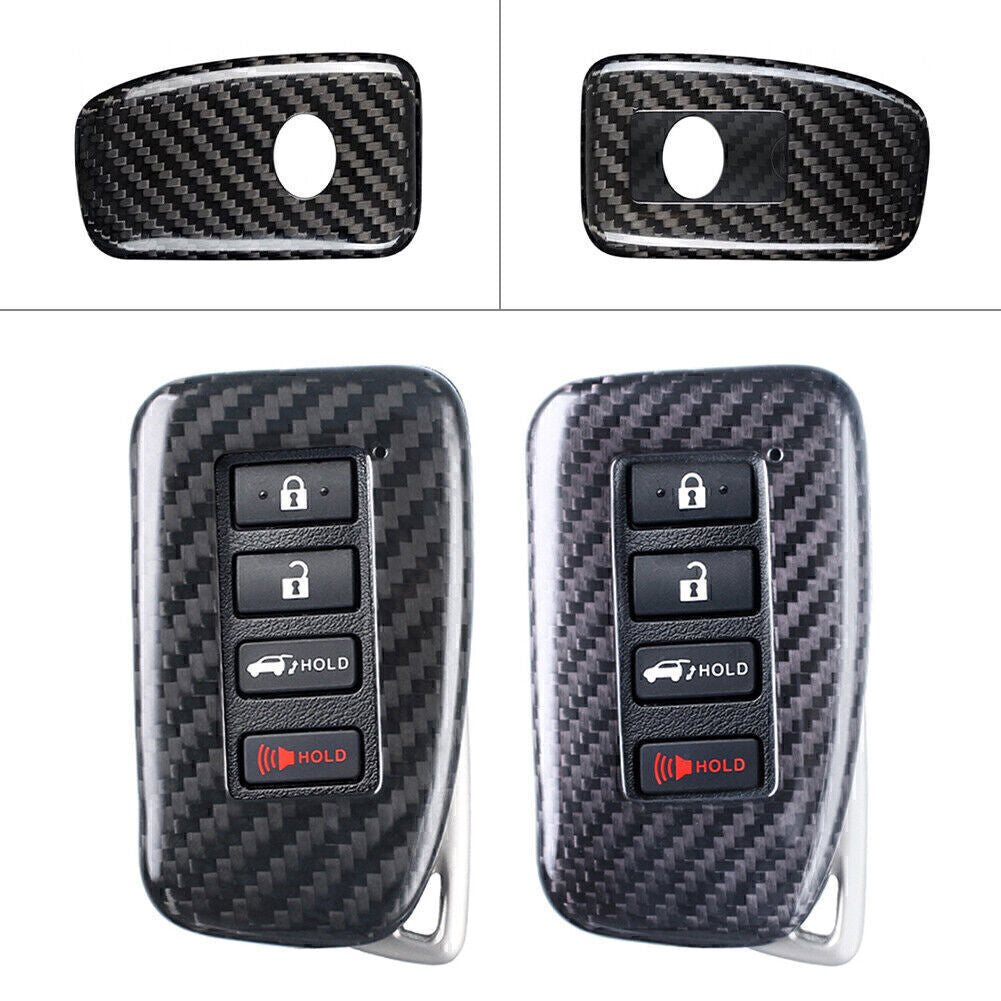 ya 10 5.28 Carbon Fiber Remote Key Shell Cover Case Black Fit for Lexus 2014-2017