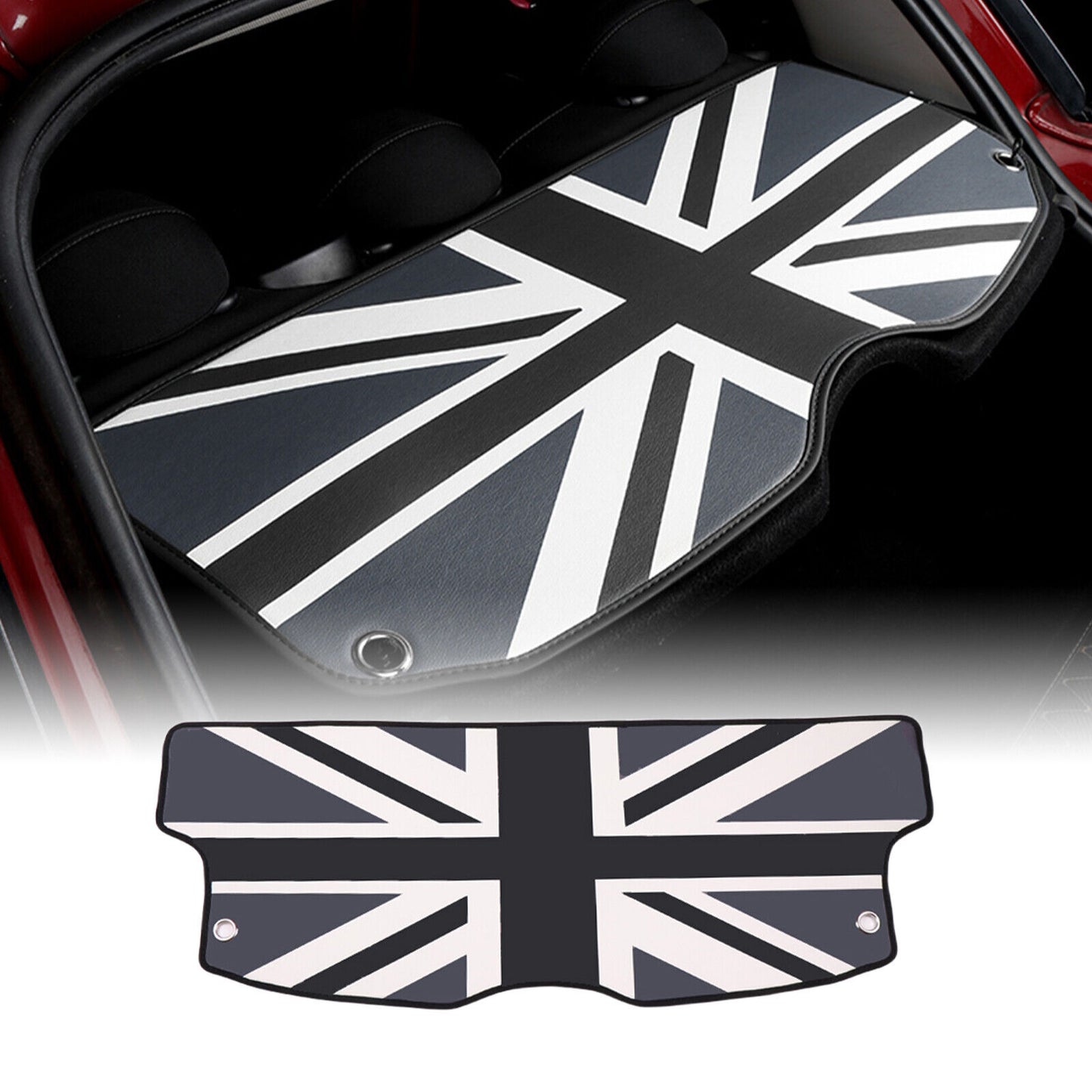 ya 2 7.14 for Mini COOPER R60 Gray Union Jack Rear Trunk Cargo Pad Cover Decorative Mat