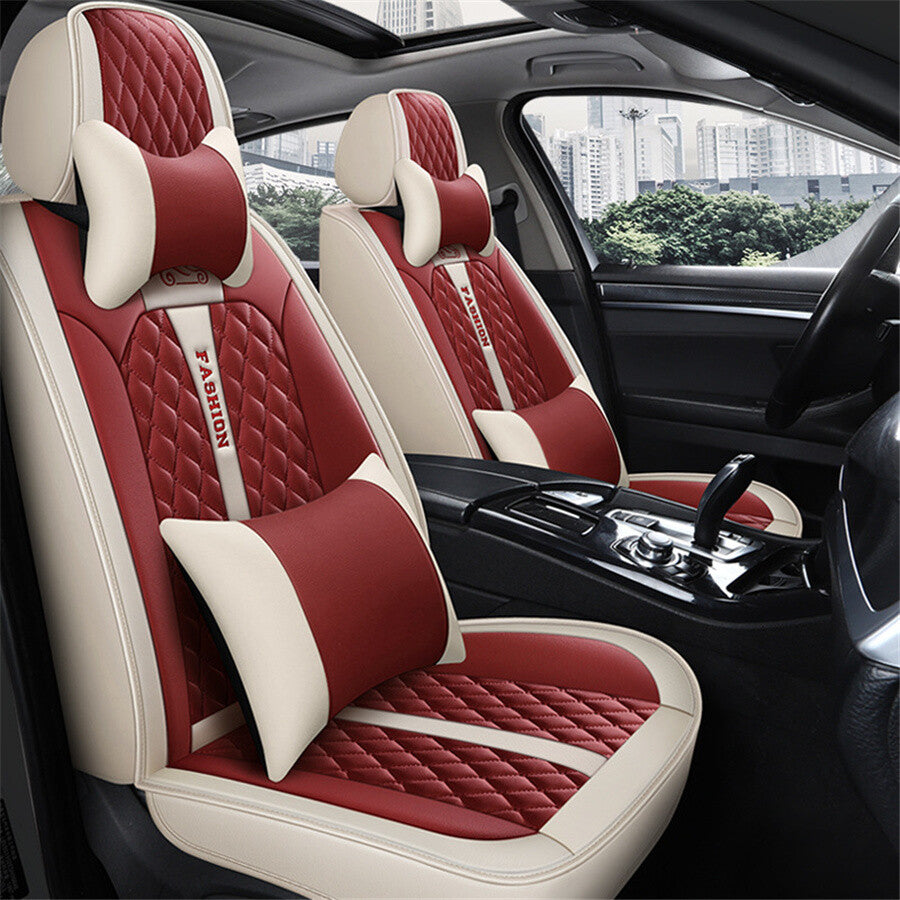 ya 12 5.22 5- for SEAT er universal luxury for Maserati red polyurethane synthetic leather car for SEAT cover cushion with pillow