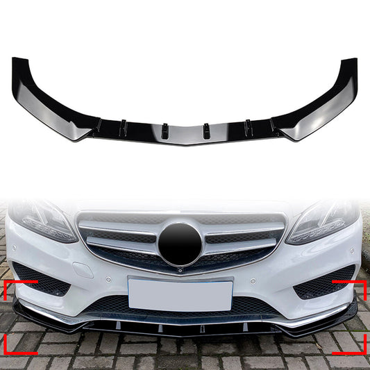 ya 4 6.17 Bumper Lip Spoiler Kit Front for Mercedes-benz E Class W212 E200 E220 E250 E300