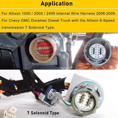 ya 1 8.12 baidi 2006 - 2009 Transmission Wiring Harness for 1000/2000 Allison 6 Speed Gm/Du for Ram ax
