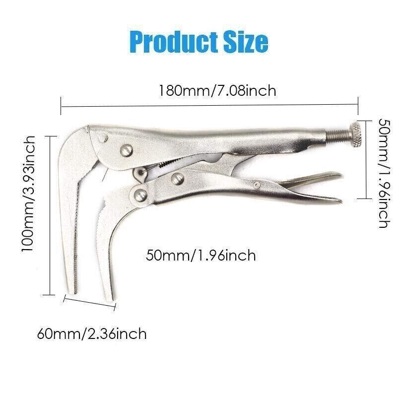 ya 25 Vice Grip Plier Wrench 90 Bent Nose Locking Pliers Crimping Steel