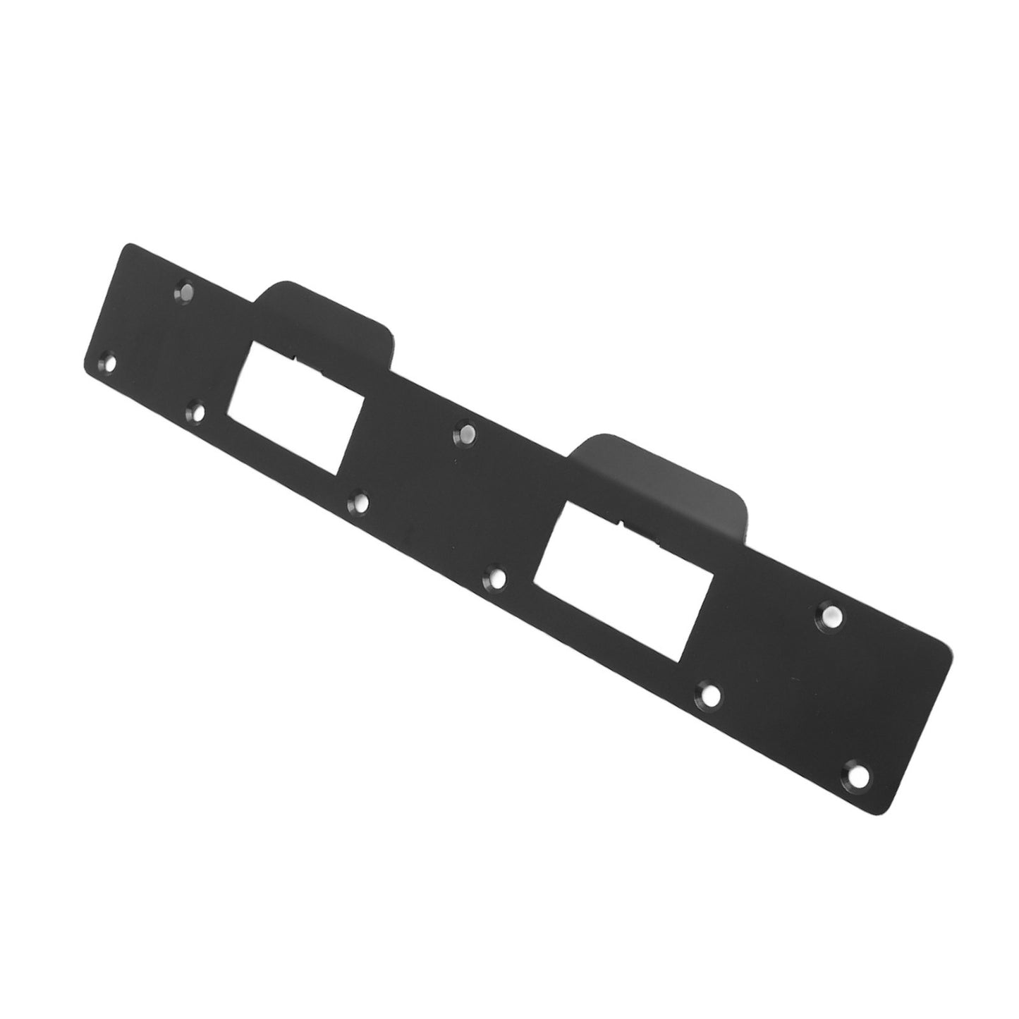 ya 14 Black Door Strike Plate Double Holes Steel Reinforced Strong Easy Install