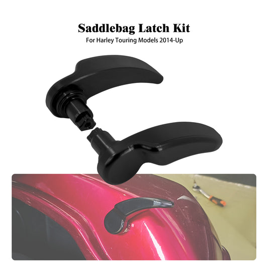 ya 12 5.21 Black Saddlebag Latch Lever Lid Lifter for Harley Touring Electra Glide 14-2023