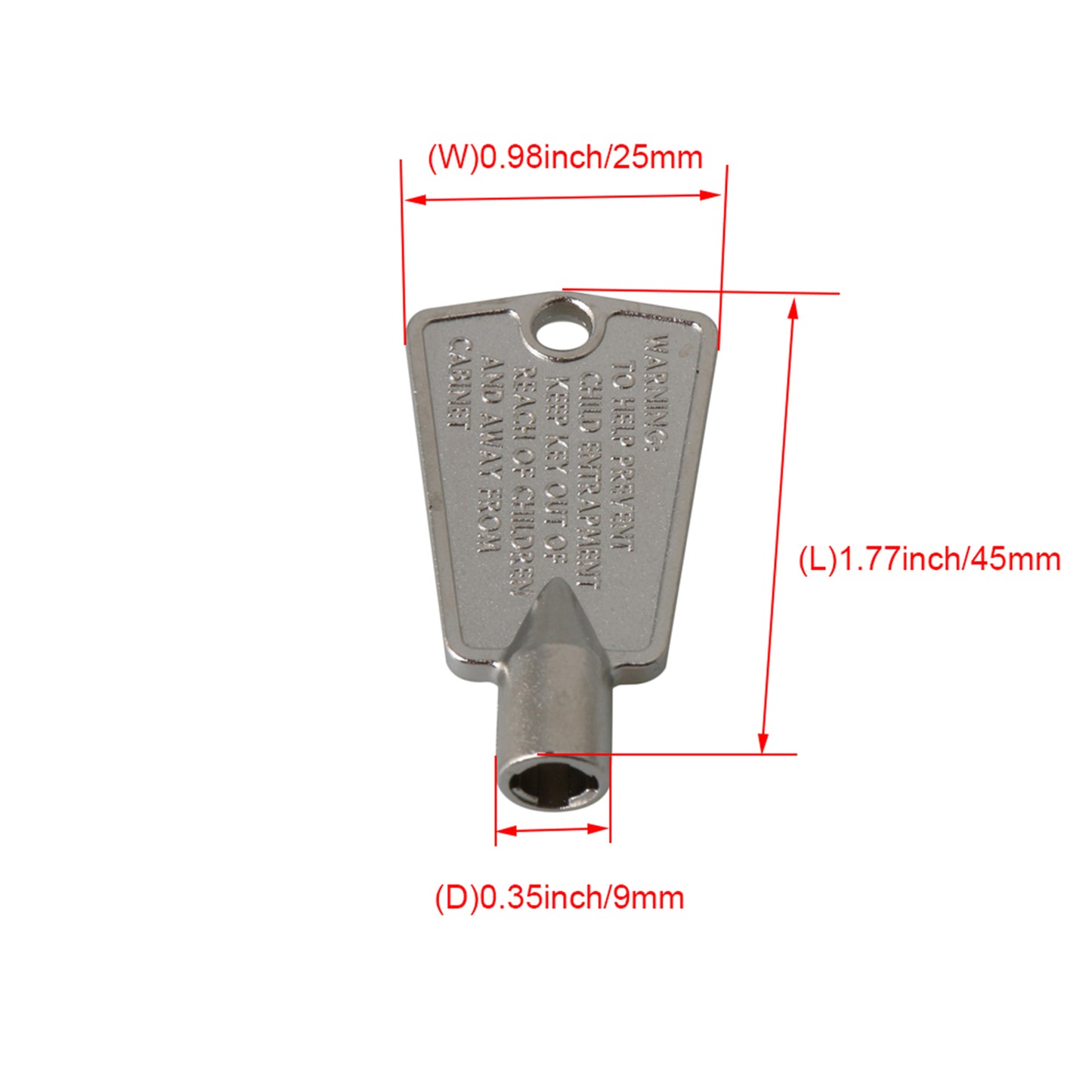 ya 26 Silver idgerator Door key 216702900 4.5cm*2.5cm Metal