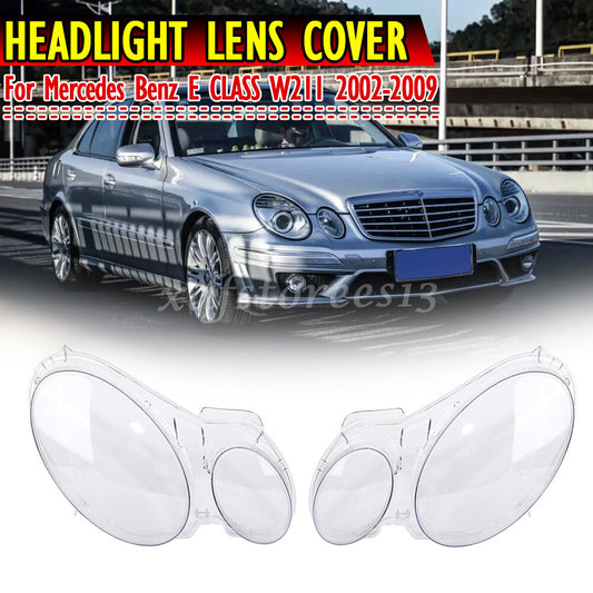 ya 4 6.22 Clear Headlight Lens Cover Lampshade for Mercedes-Benz E-Class W211 2002-2008