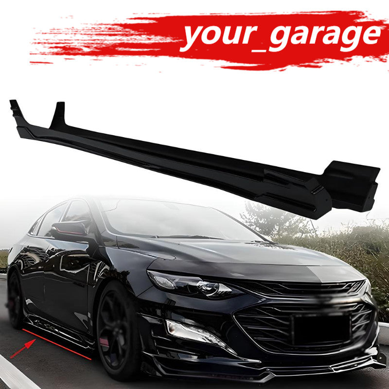 ya 4 6.17 2PCS Side Skirts Extensions Body Kit for Chevrolet Malibu 2016-2023 Gloss Black