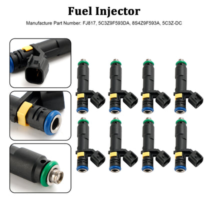 ya 1 8.12 baidi 8PCS Fuel Injector for F150 F250 F350 Expedition Super Duty 2005-2007 5.4L