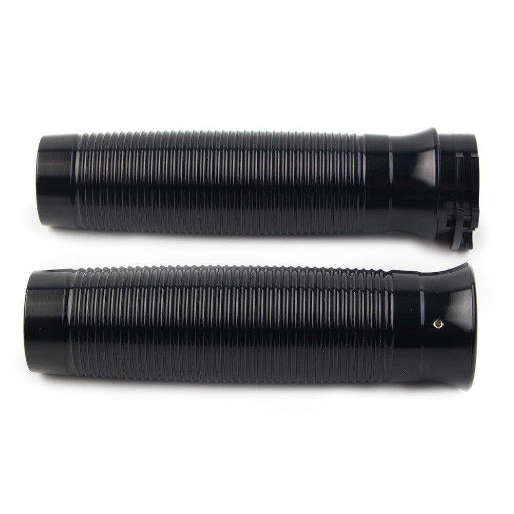 ya 5 8.7 1 Motorcycle Black 25mm Handlebar Hand Grips for Harley Bobber Chopper Custom