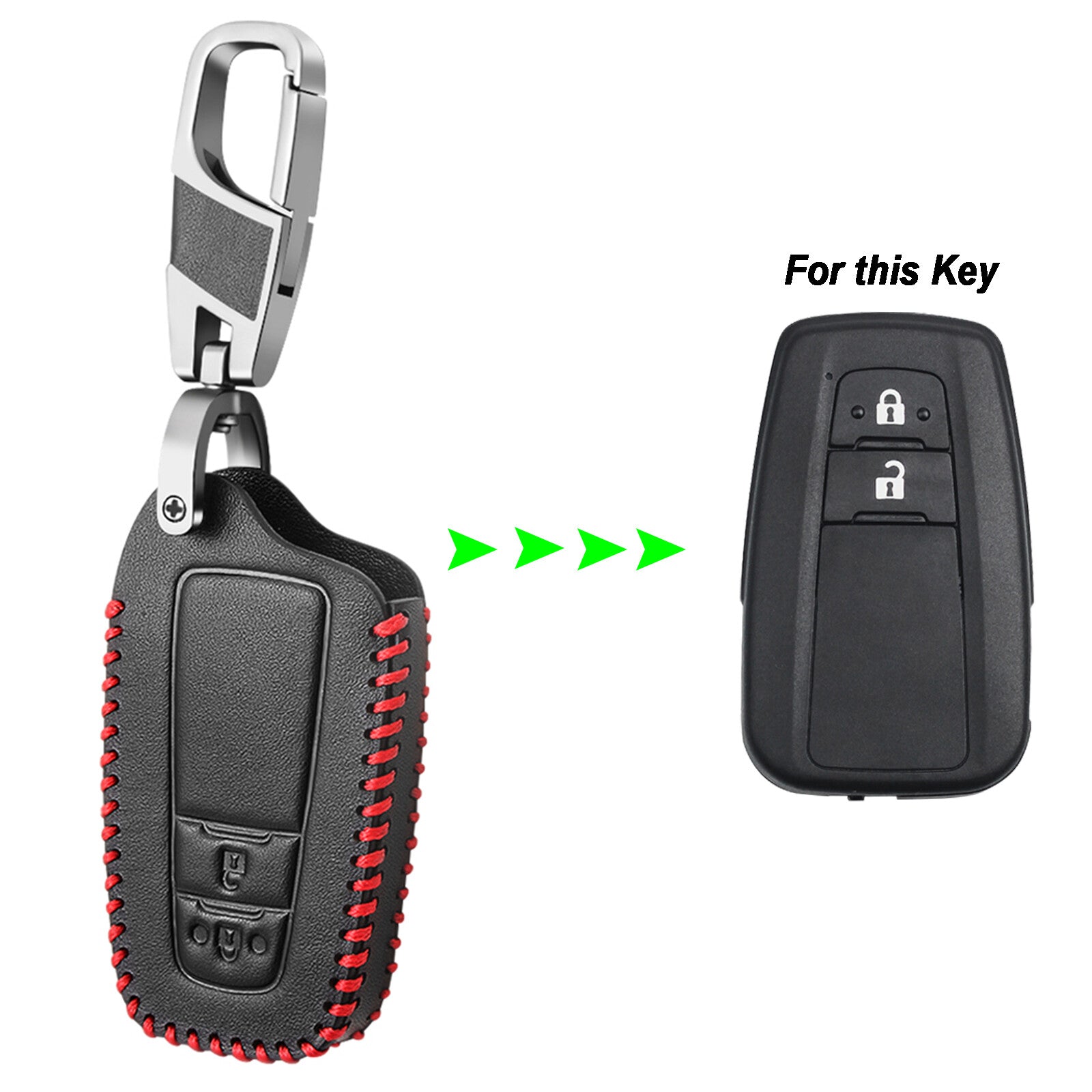 ya 5 8.7 Leather KeyFob Cover Case for Toyota for Camry for RAV4 CHR Prius for COROLLA for Land Cruiser