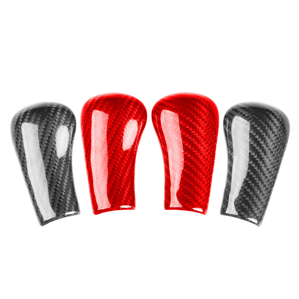 ya 11 6.5 2Pcs Carbon Fiber Console Gear Shift Knob Cover fits for Nissan GTR R32 R33 R34