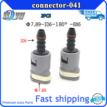 ya 5 8.7 for Fiat fuel oil pipe joint plastic connector 2PCS 2X 7.89mm 7.89 ID6 SAE 5/16