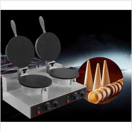 ya 25 110V / 220V Commercial Ice Cream Cone Machine Electric Waffle Maker Dual Baker