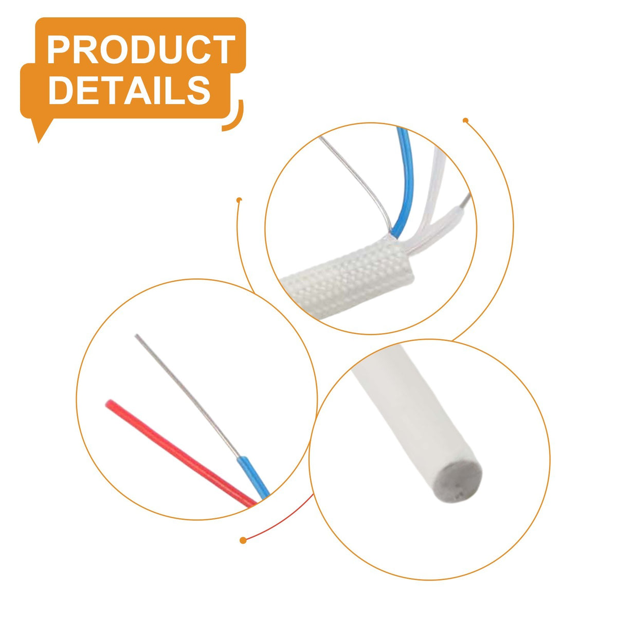 ya 15 10.20 Heating Element Ceramic Heating Core 4-core Wire Nickel-plated 9cm Length