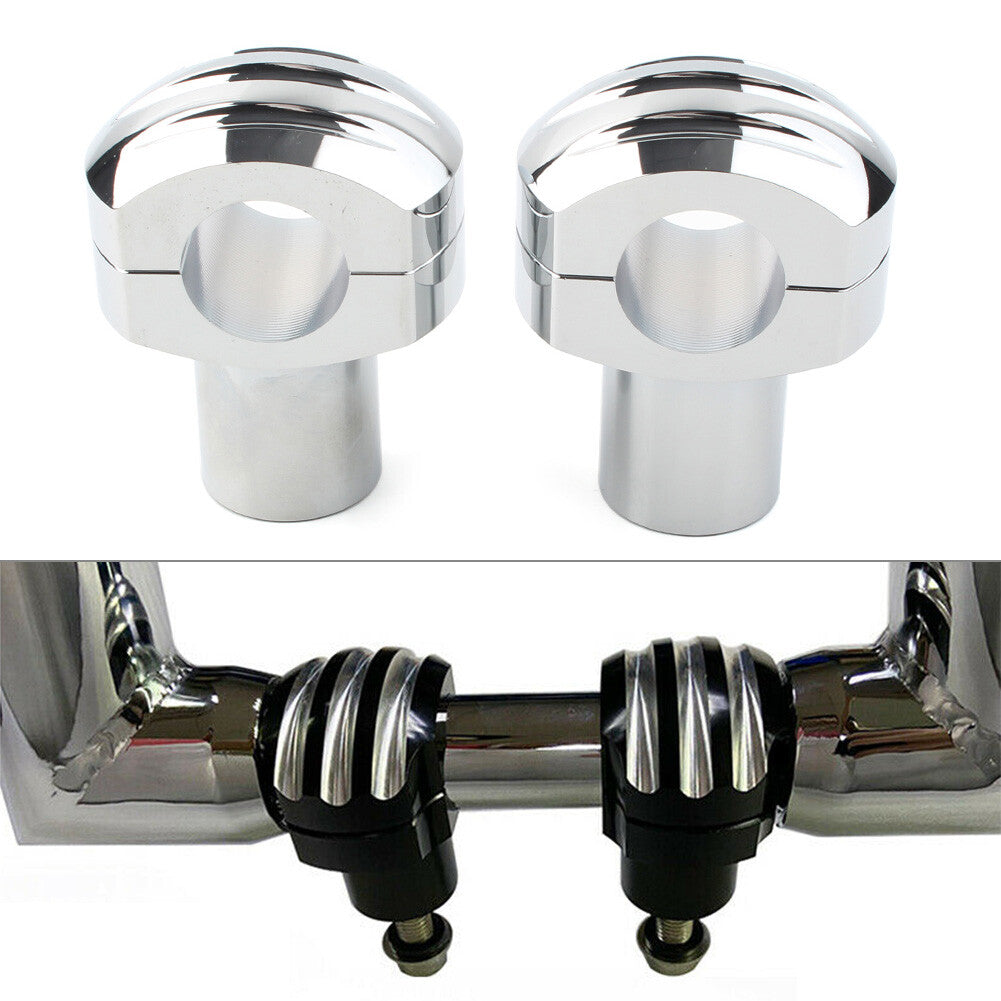 ya 2 6.30 1 Handlebar Riser Clamp Fit for Harley Touring Dyna Sportster XL Softail Chrome