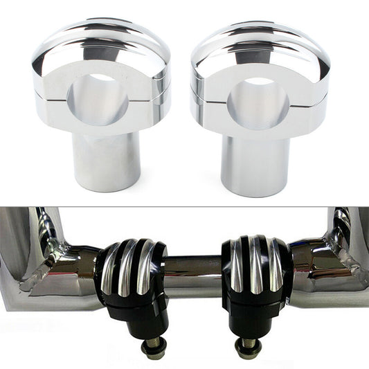 ya 2 6.30 1 Handlebar Riser Clamp Fit for Harley Touring Dyna Sportster XL Softail Chrome