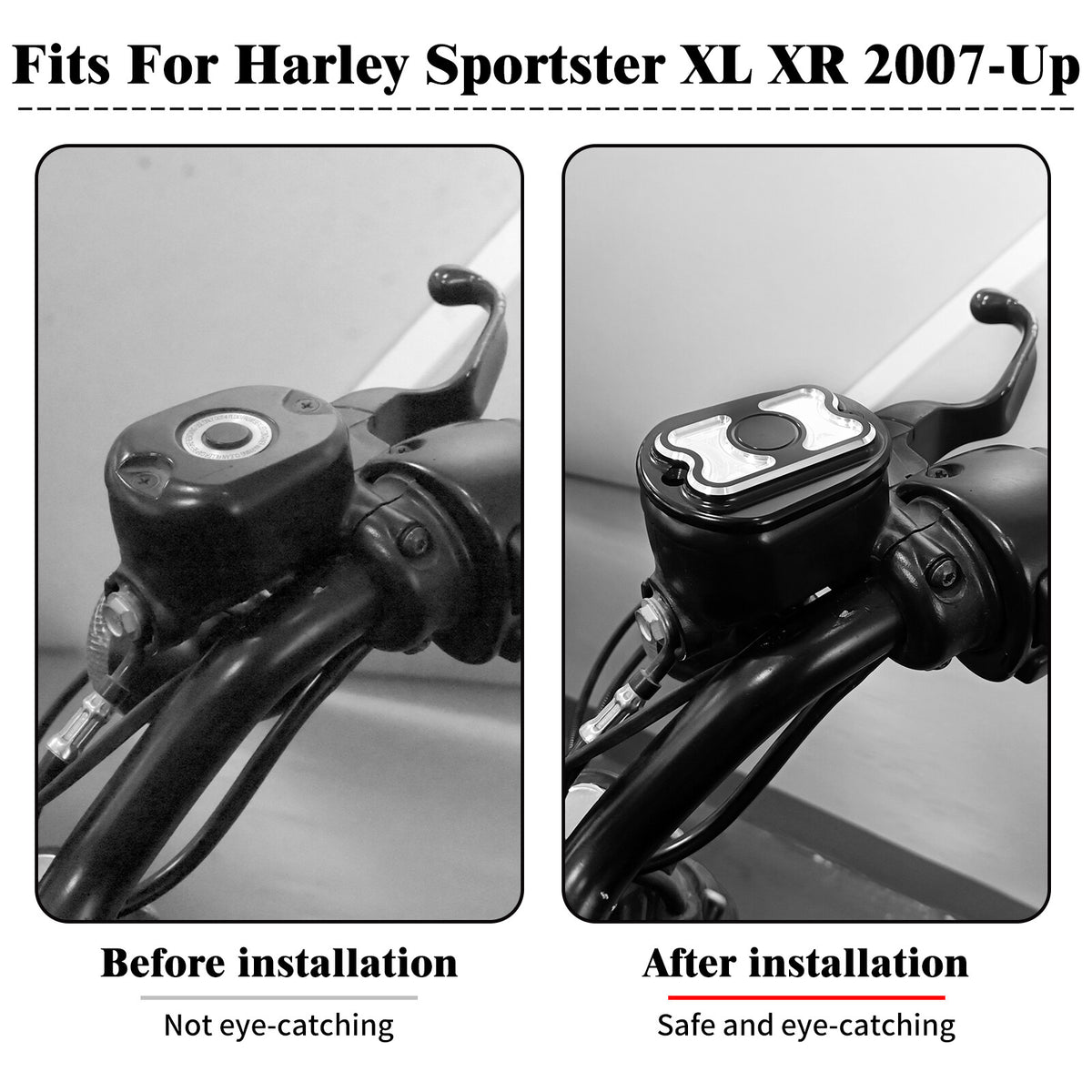 ya 1 8.12.2 baidi Brake Reservoir Master Cylinder Cover for Harley Sportster 883 1200 48 72 07-22