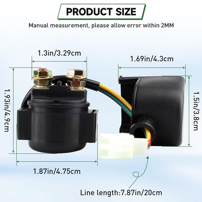 ya 5 8.7 Starter Solenoid Relay for 4-Stroke GY6 50cc 70cc 90cc 100cc 110cc 125cc 250cc