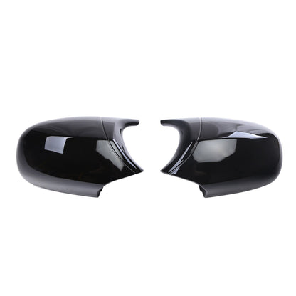 ya 11 10.28 2x Gloss Black Side Mirror Cover Cap For E87 E90 E91 08-11 E81 E82 2010-201