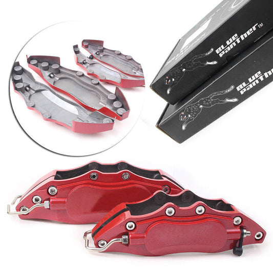 ya 10 5.28 Car 3DStyle Metal Brake Caliper Covers Universal Front Rear 2 Medium+2 Small Red