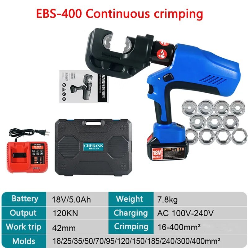 ya 25 120KN Powerful Electric Continuous Crimping Pliers Digital EBS-400