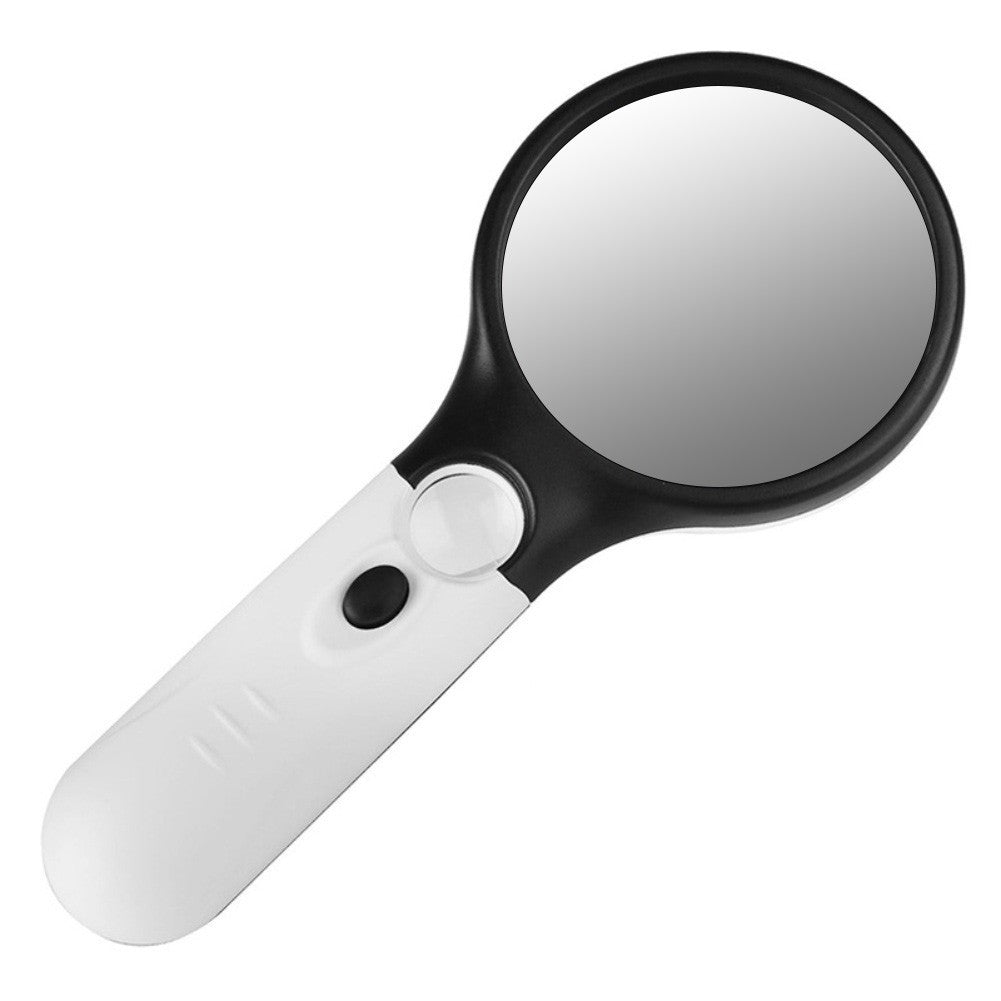 ya 14 LED Light Handheld Magnifying Glass 45X and 3X Lenses for Hobby and Repair Use