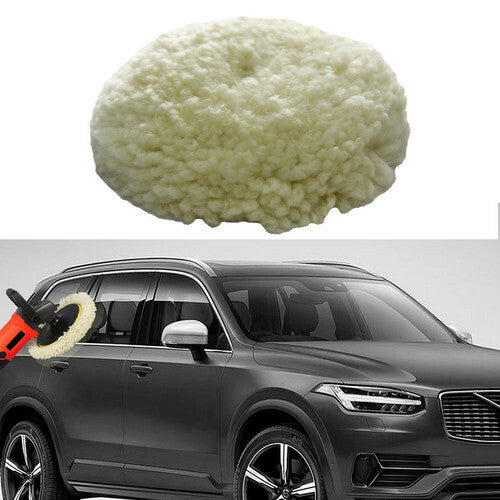 ya 12 5.22.2 Inch Polishing Pad Buffer Kit Natural Wool Hook and Loop Handle Suitable for Drilling 