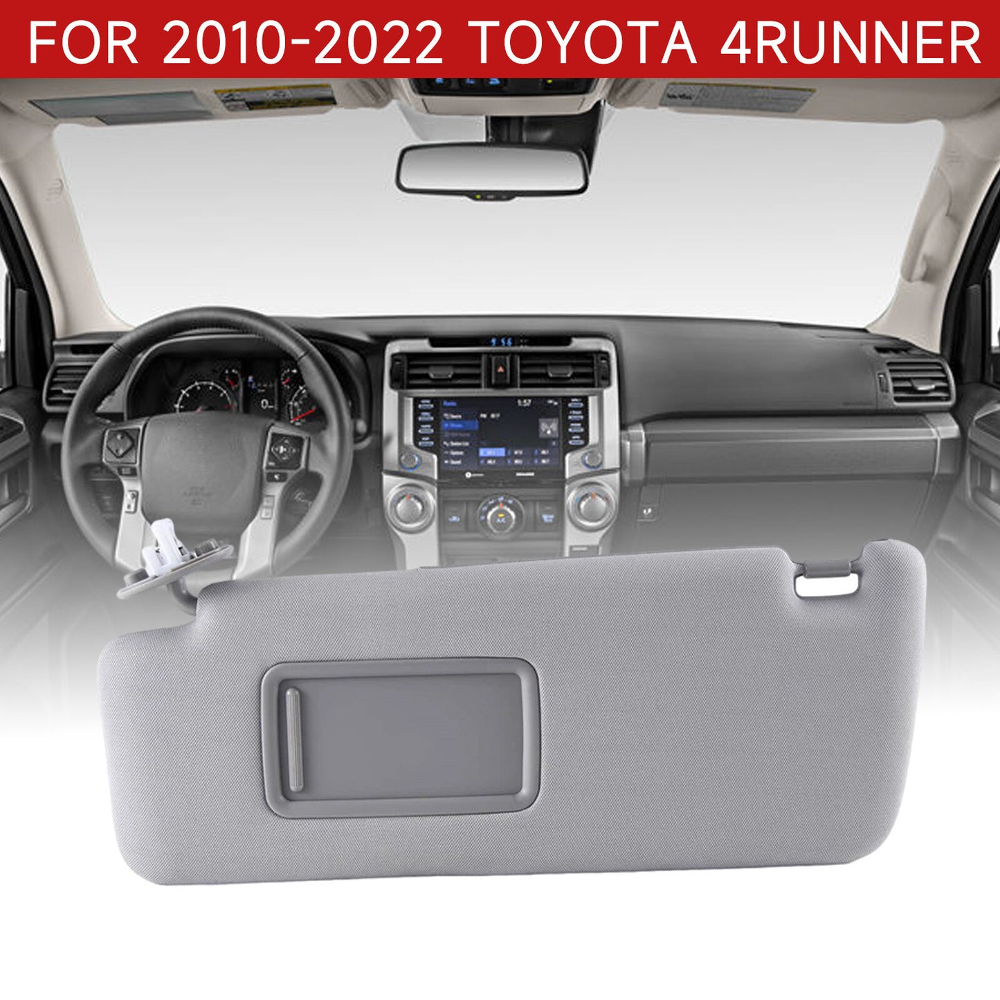 ya 1 7.8.2 74320-35A91-B1 Light Gray Sun Visor Driver Side For 2010-2022 for Toyota for 4Runner