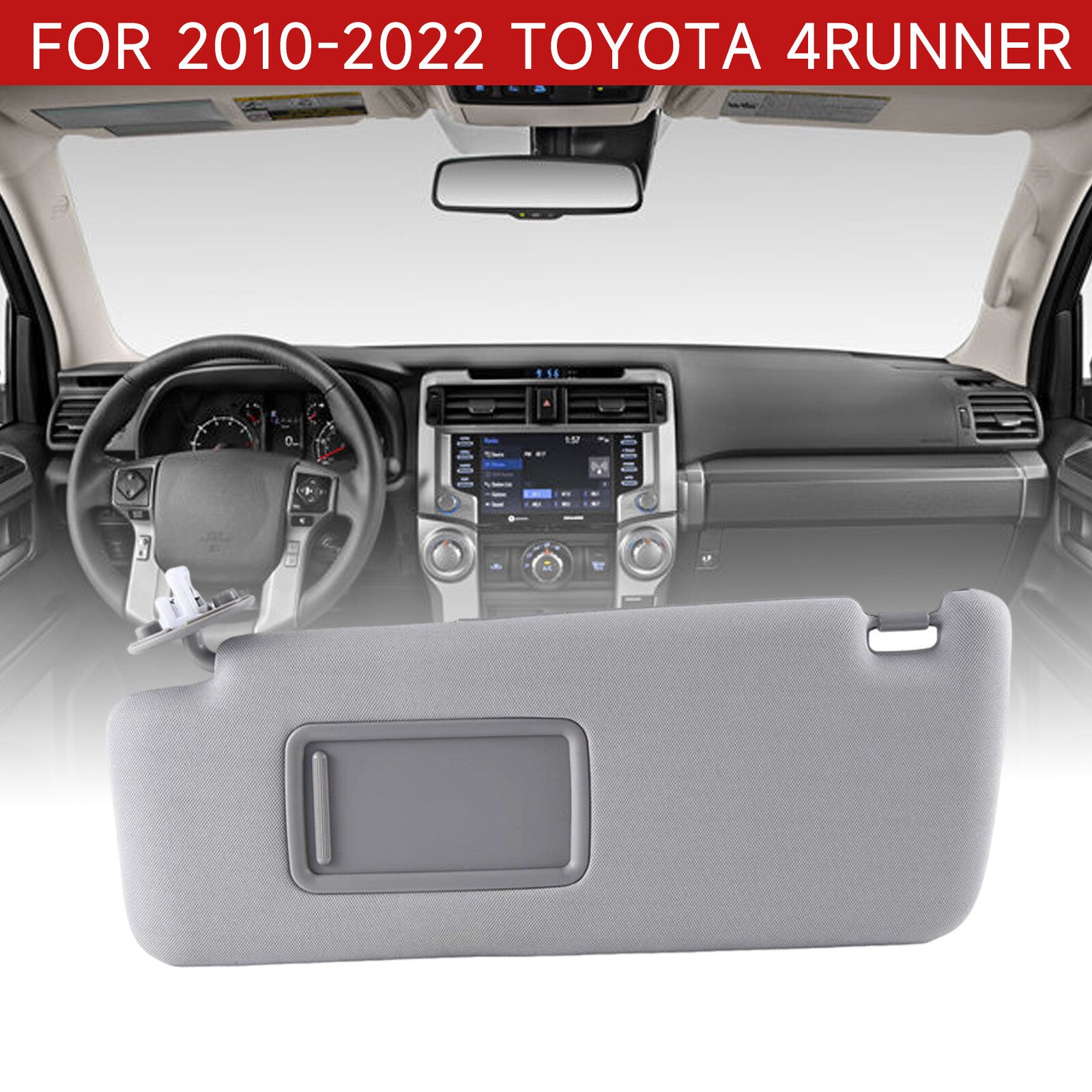 ya 1 7.8.2 74320-35A91-B1 Light Gray Sun Visor Driver Side For 2010-2022 for Toyota for 4Runner