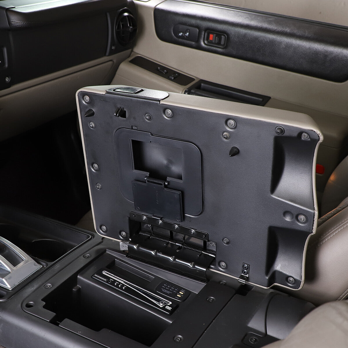 ya 2 7.14 Black Center Armrest Box Privacy Storage Box Tray for HUMMER H2 2003 - 2007 USA