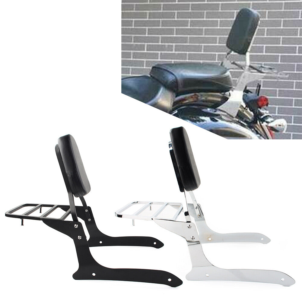 ya 3 6.25.3 Backrest Sissy Bar Luggage Rack w/ Pad Fit for Yamaha XVS1300A V Star 1300 2007-2015