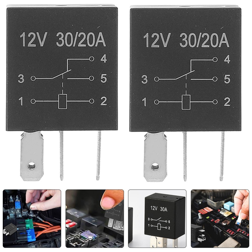 ya 1 7.4 5pcs Relay 12v 30a Starter Relay 5 Pin Automotive Replacement Part
