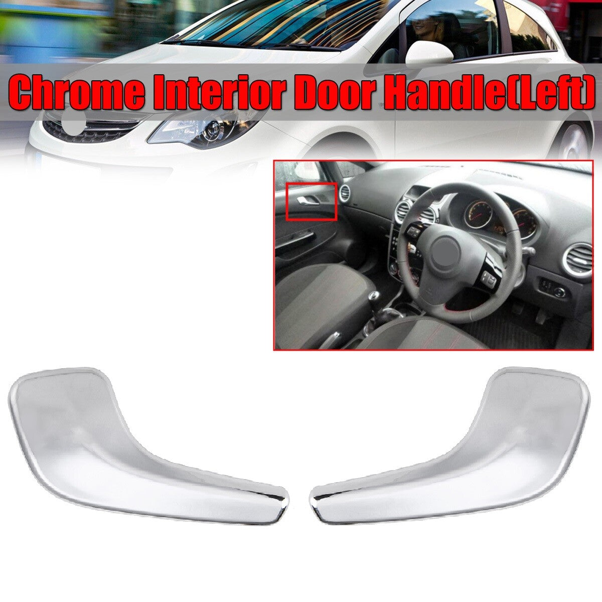 ya 5 8.7 Suitable for Vauxhall for Corsa D indoor door handle right+left 13297814/13297813