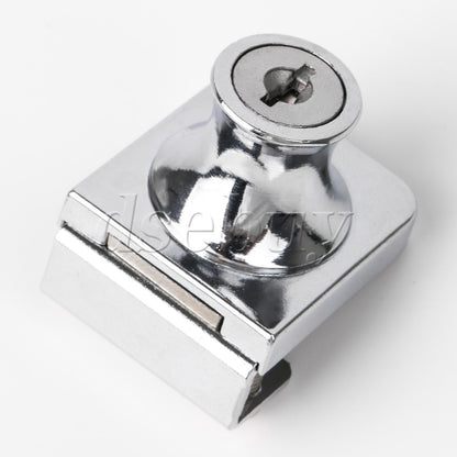 ya 14 Glass Cabinet Lock Single Side Stainless Steel 35x30mm for Display Table Door