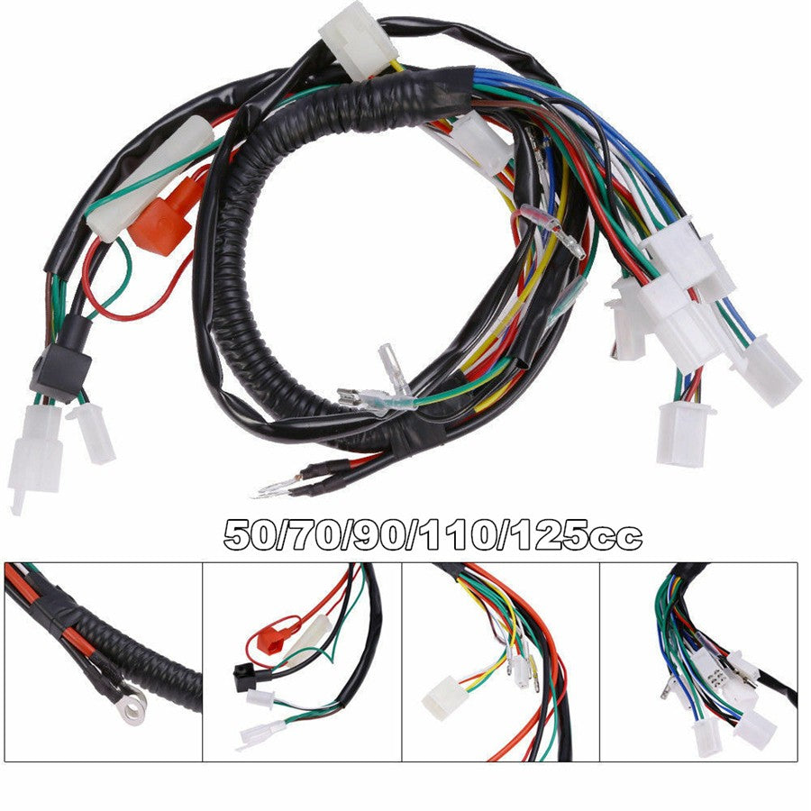 ya 8 5.27.2 Electric Wiring Harness For Chinese ATV UTV Quad 4 Wheeler 50 70 90 110cc 125cc
