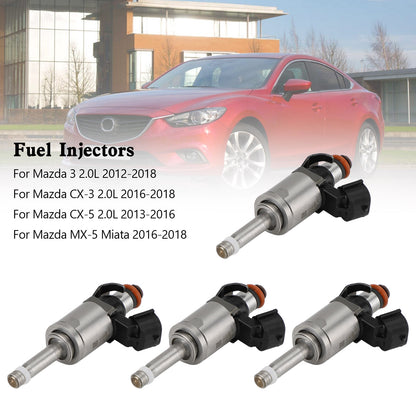 ya 1 8.12 baidi 4PCS Fuel Injectors PE01-13-250C for Mazda 3 CX-3 CX-5 2.0 2012-18 PE01-13250B