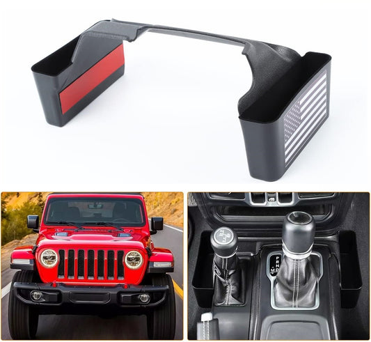 ya 8 5.26 Fit 2018-24 for Jeep for Wrangler JL Console Organizer Gear Shift Storage Box Side Tray
