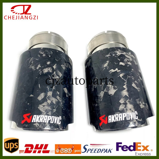 ya 4 6.17.2 1PCS Glossy Forge Carbon Fiber AKRAPOVIC Tip 3''/3.5''/4''/4.5''